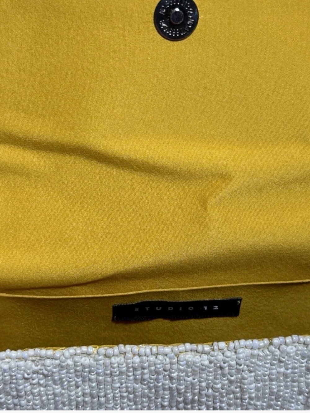 NWT Lemon Beaded Bag TikTok Viral Summer Purse White Yellow Shoulder Bag - Picture 10 of 11